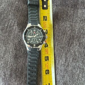 Michele Black and Silver Sport Watch